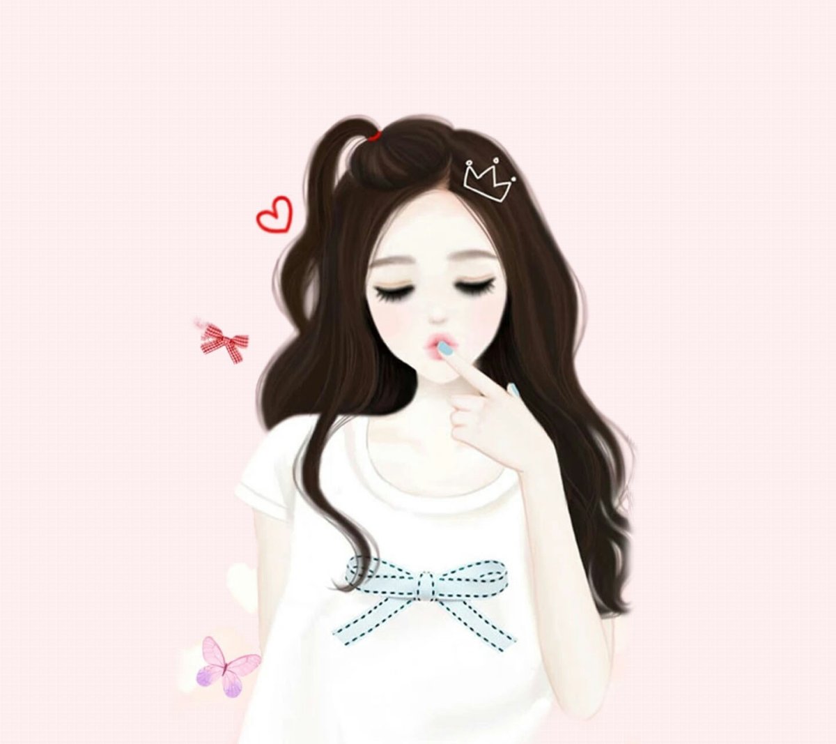 Милые мультяшные девушки