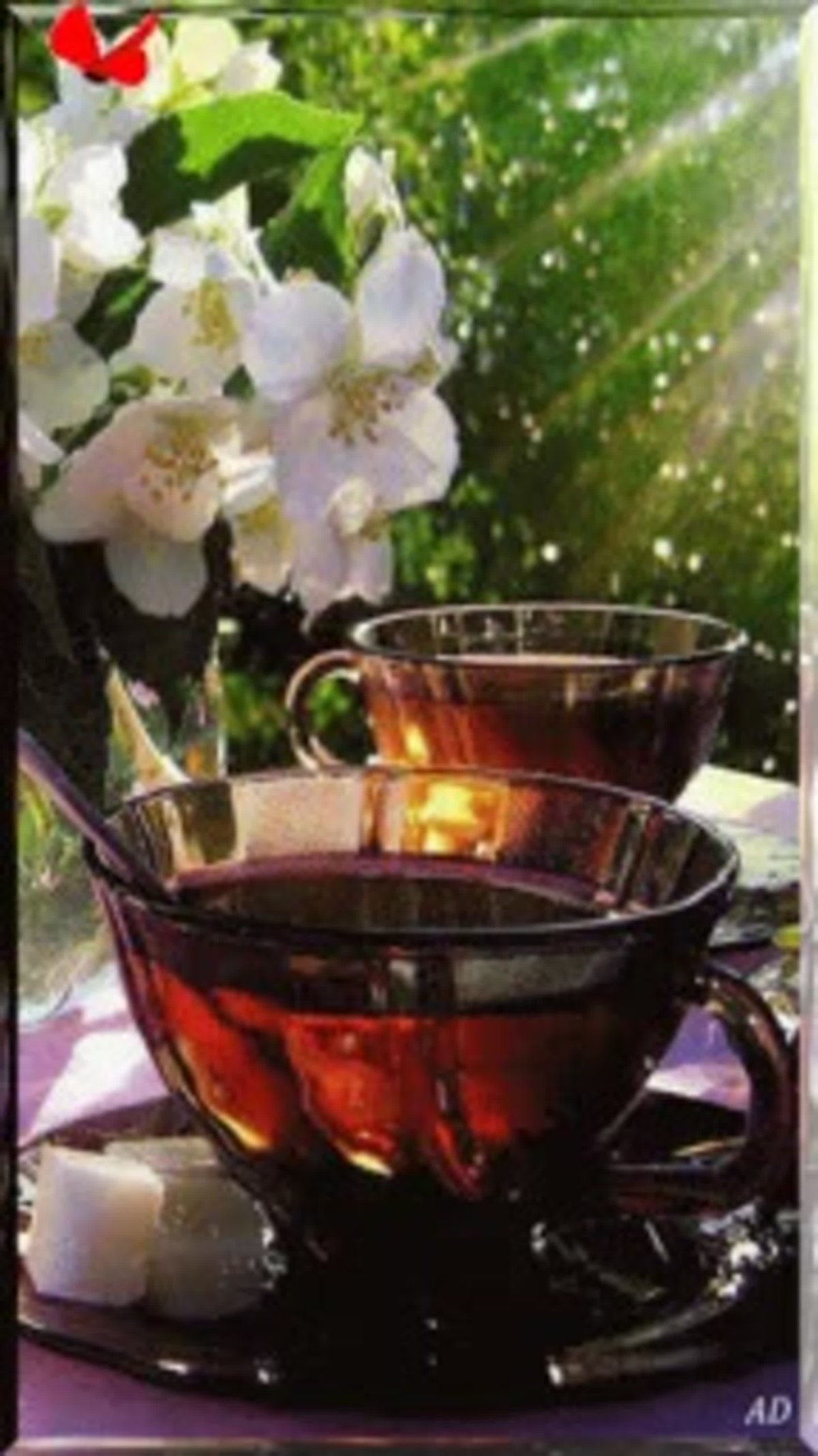 Анимашка чашка с чаем