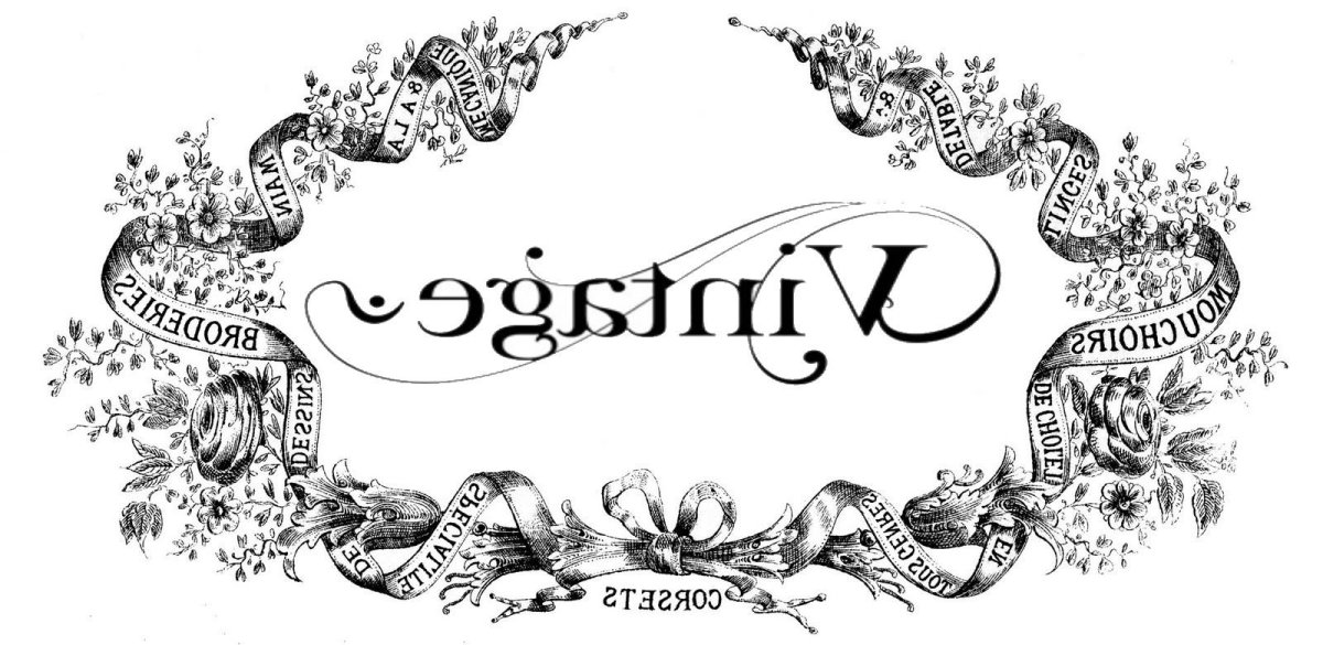 Зеркальные надписи для декупажа