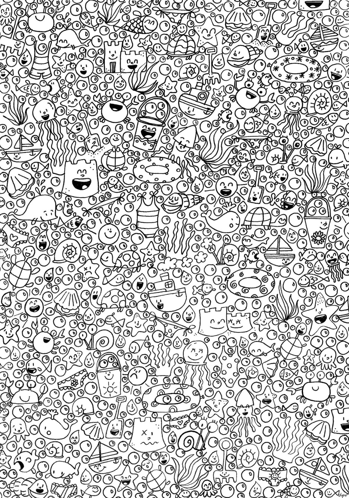 Много маленьких рисунков