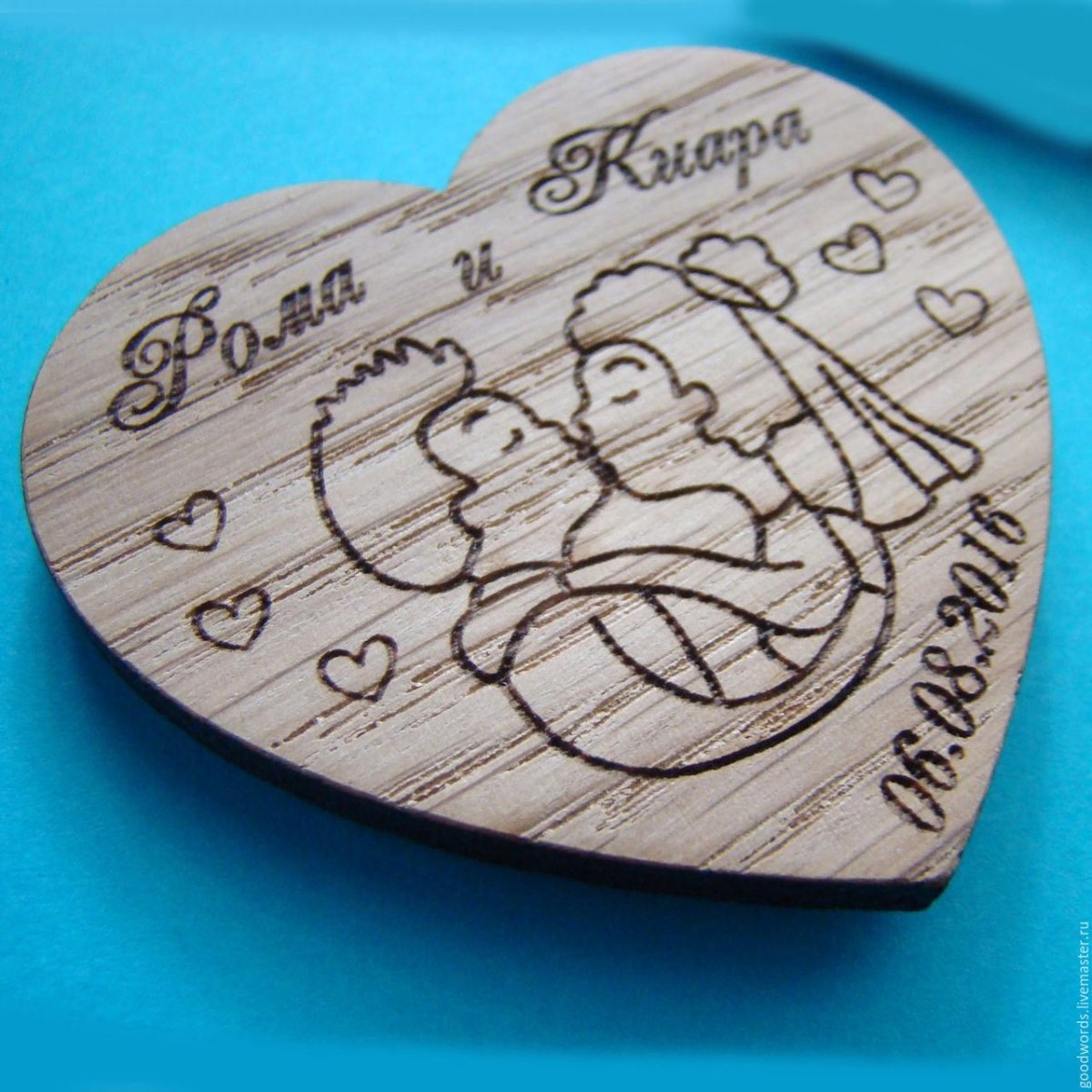 Выжигание по дереву на свадьбу