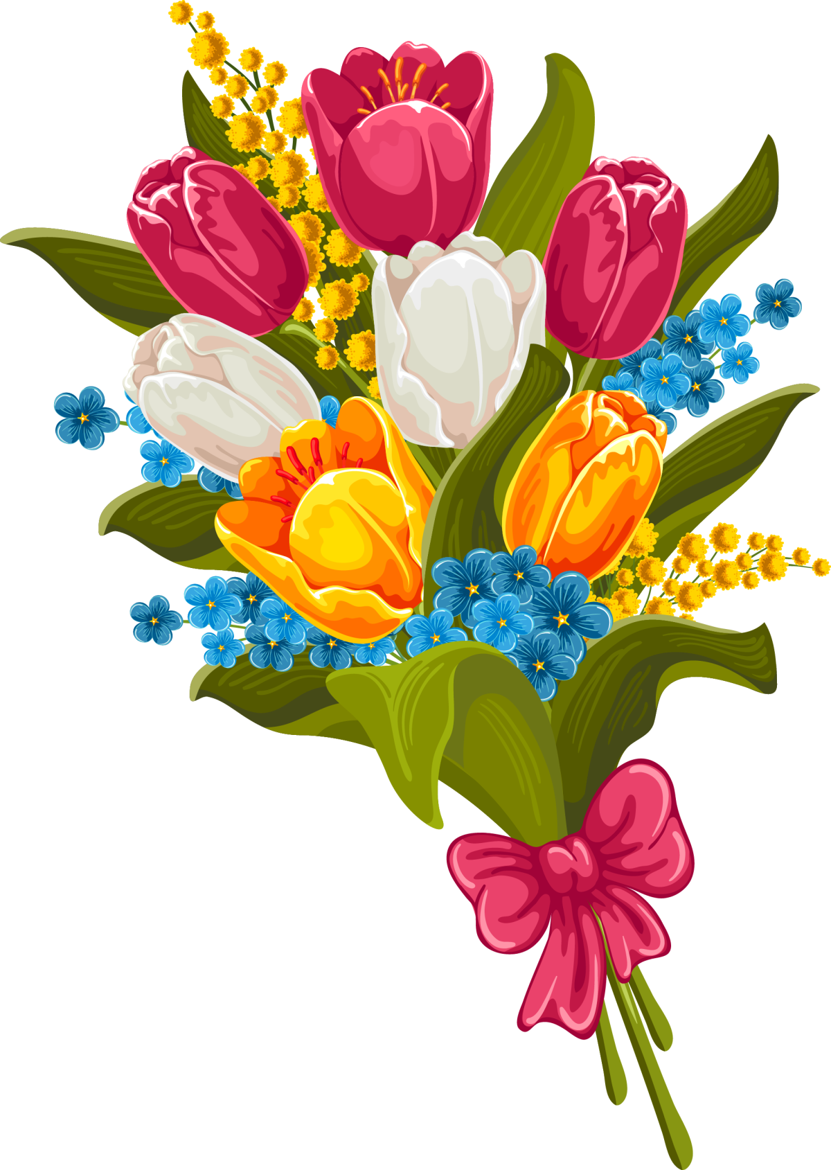 Тюльпан мультяшный