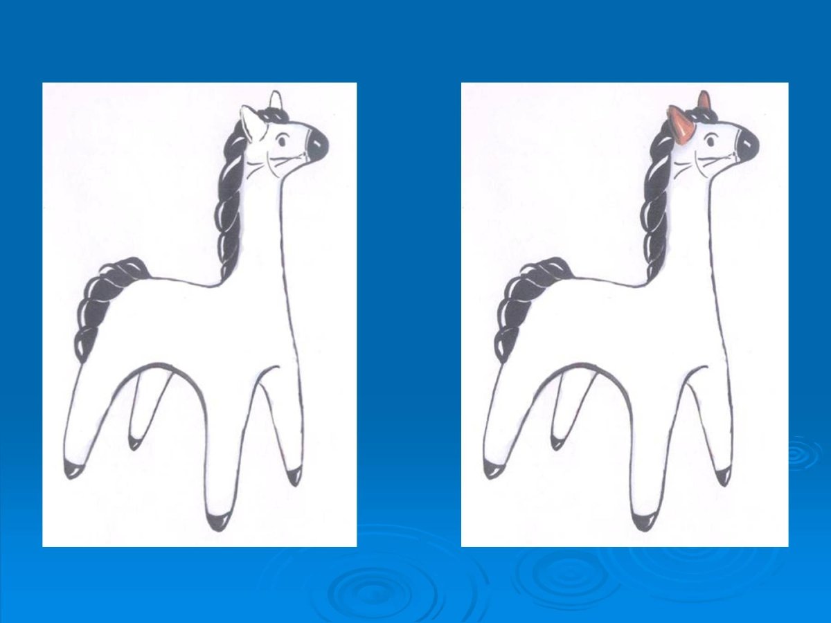 Дымковский конь шаблон для рисования