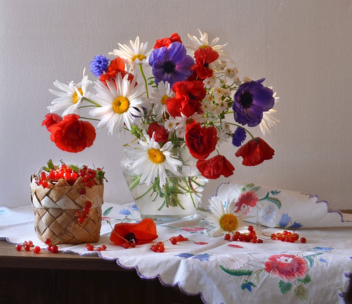Валентина Колова полевые цветы натюрморт