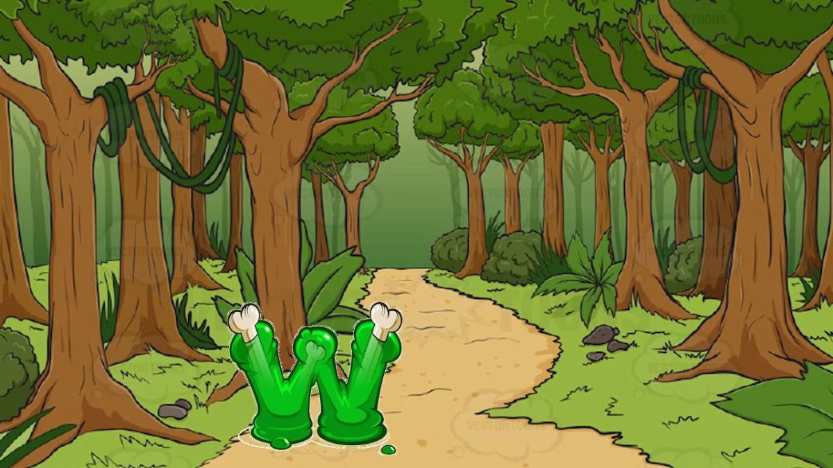 Лес мультяшный