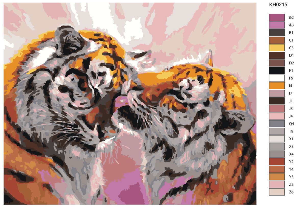 Семья тигр тигрица и Тигренок