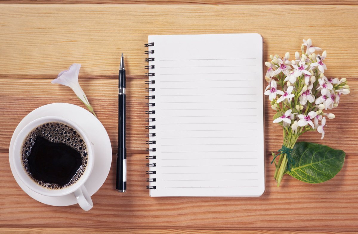 Кофе и блокнот