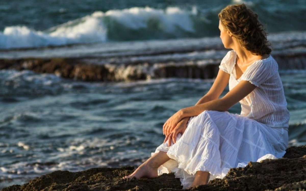 Женщина море счастье