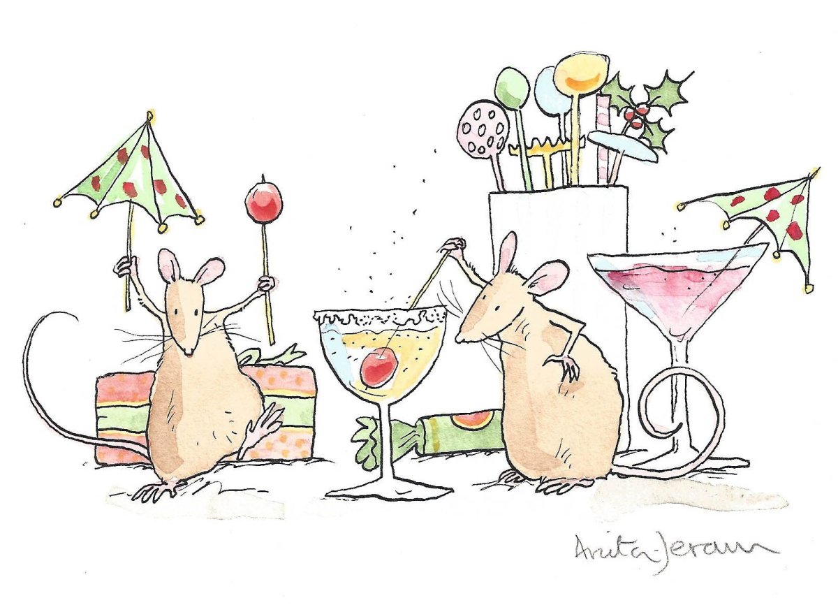 Рисунки Аниты Джерам с днем рождения