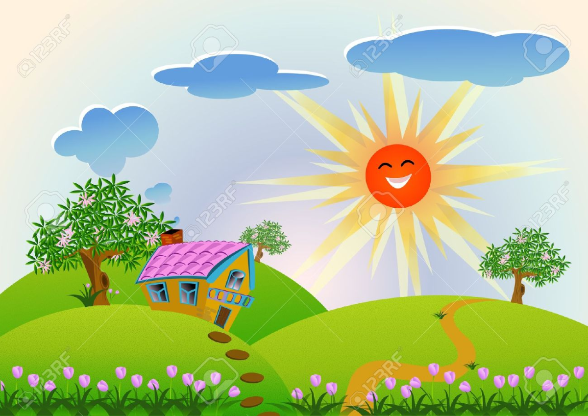 Дом дерево солнце