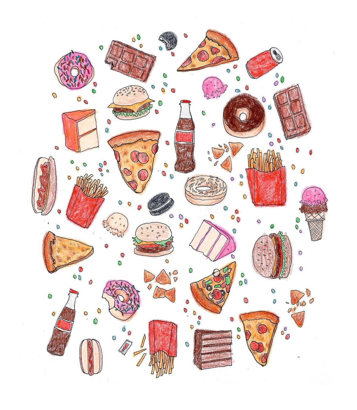 Наклейки для миниатюрной еды