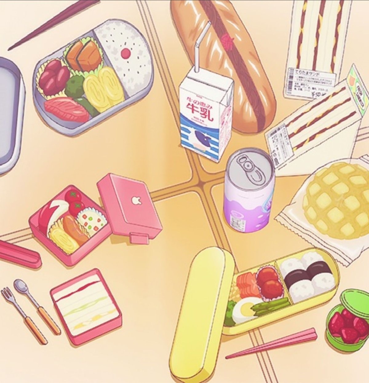 Эстэтичные рисунки еды