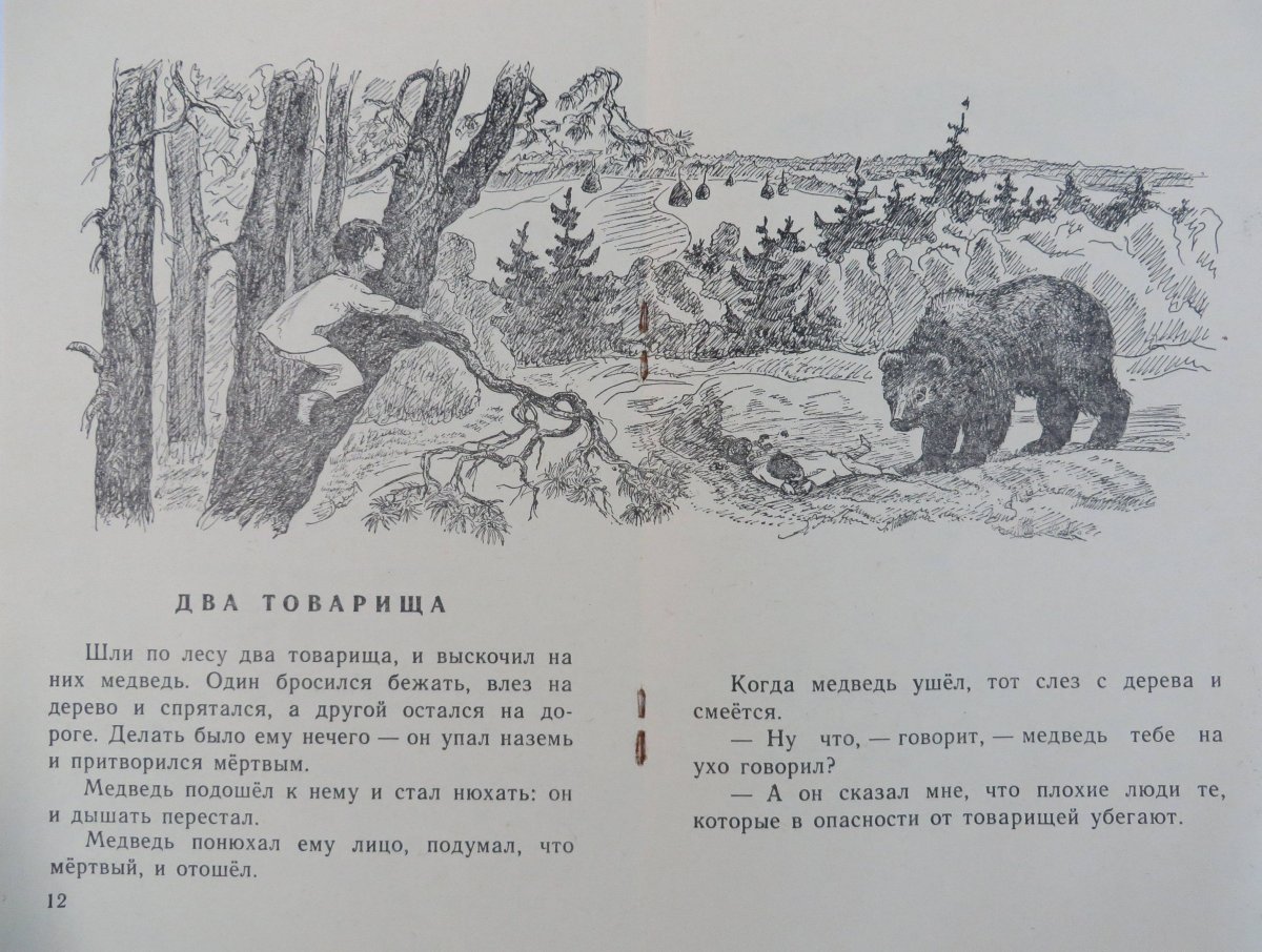 Рисунок два товарища л.н.толстой