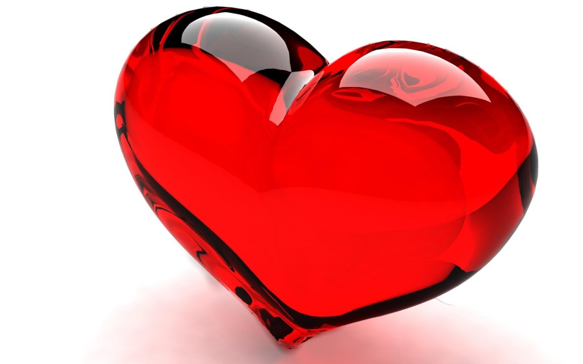 Красивое красное сердце