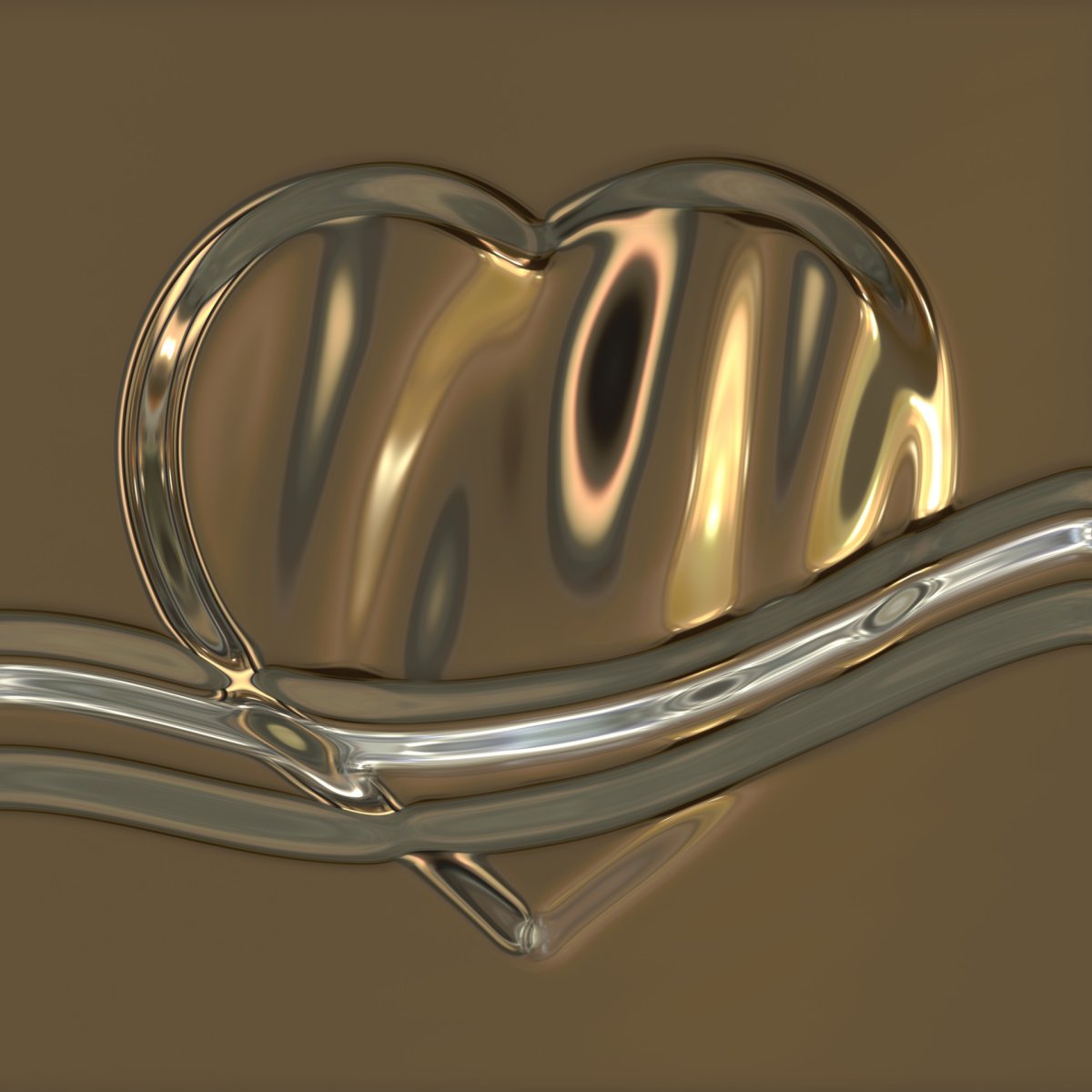 Сердечко красное стекло