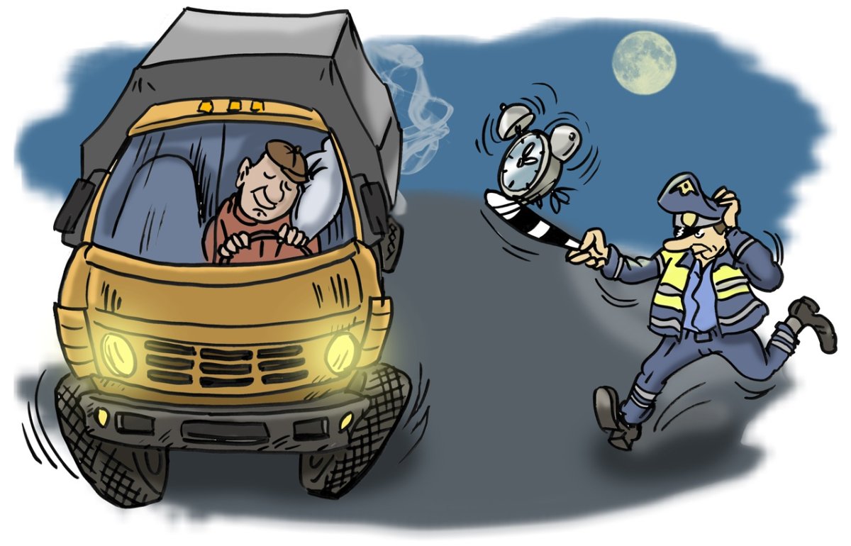 Водитель карикатура