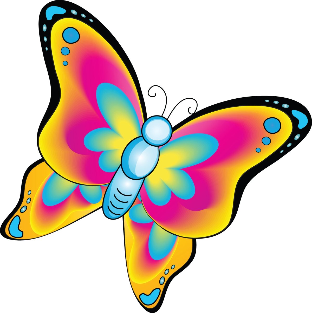 Смешная бабочка рисунок