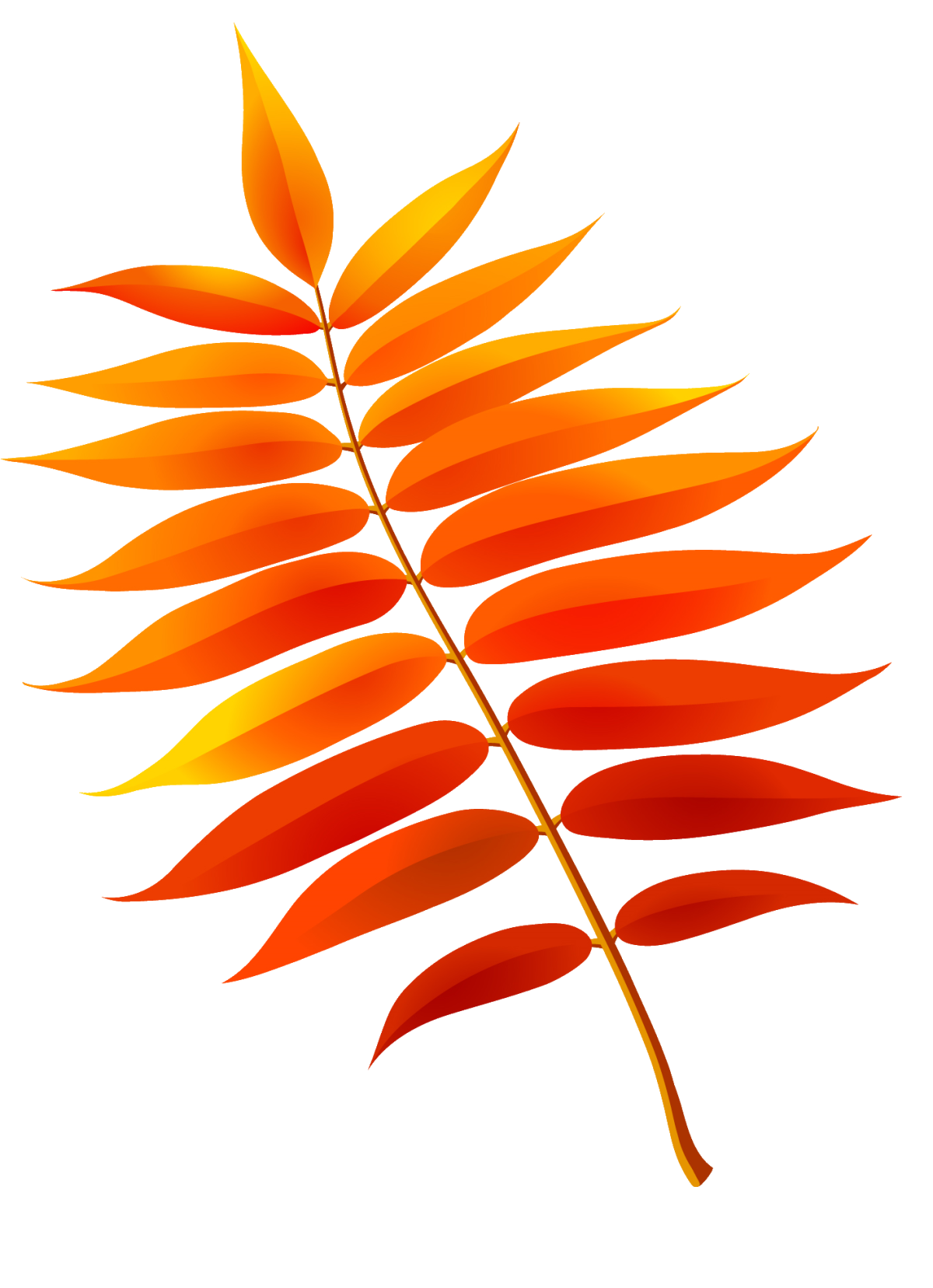 Трафарет листьев рябины