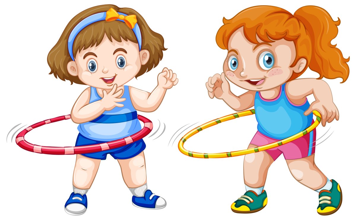 Мультяшная девочка с обручем