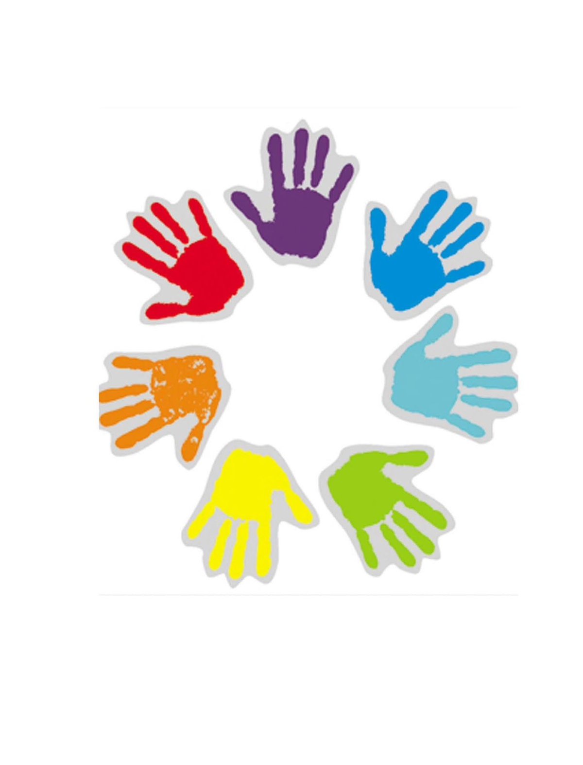 Цветные ладошки для печати