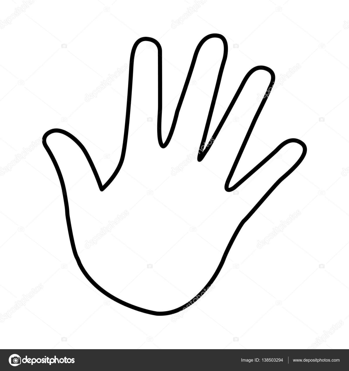 Детская ладошка трафарет