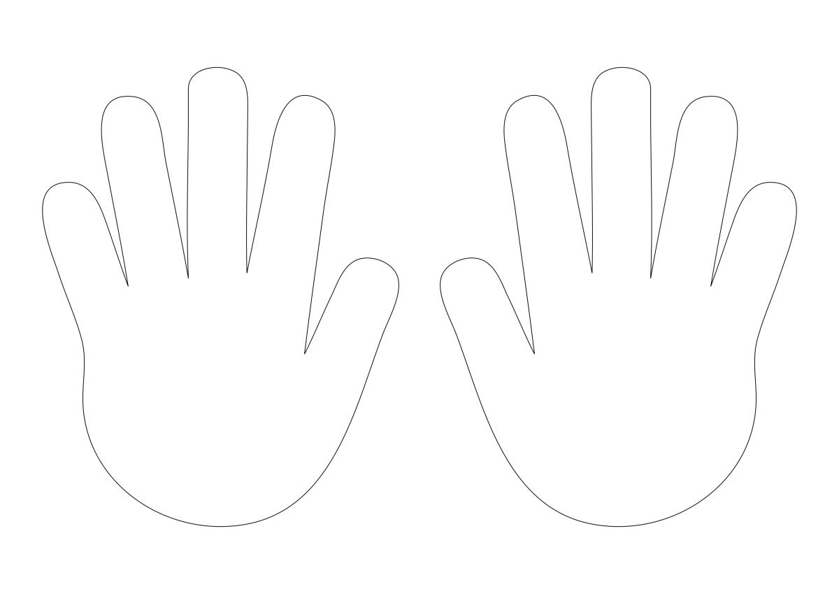 Ладошки для раскрашивания