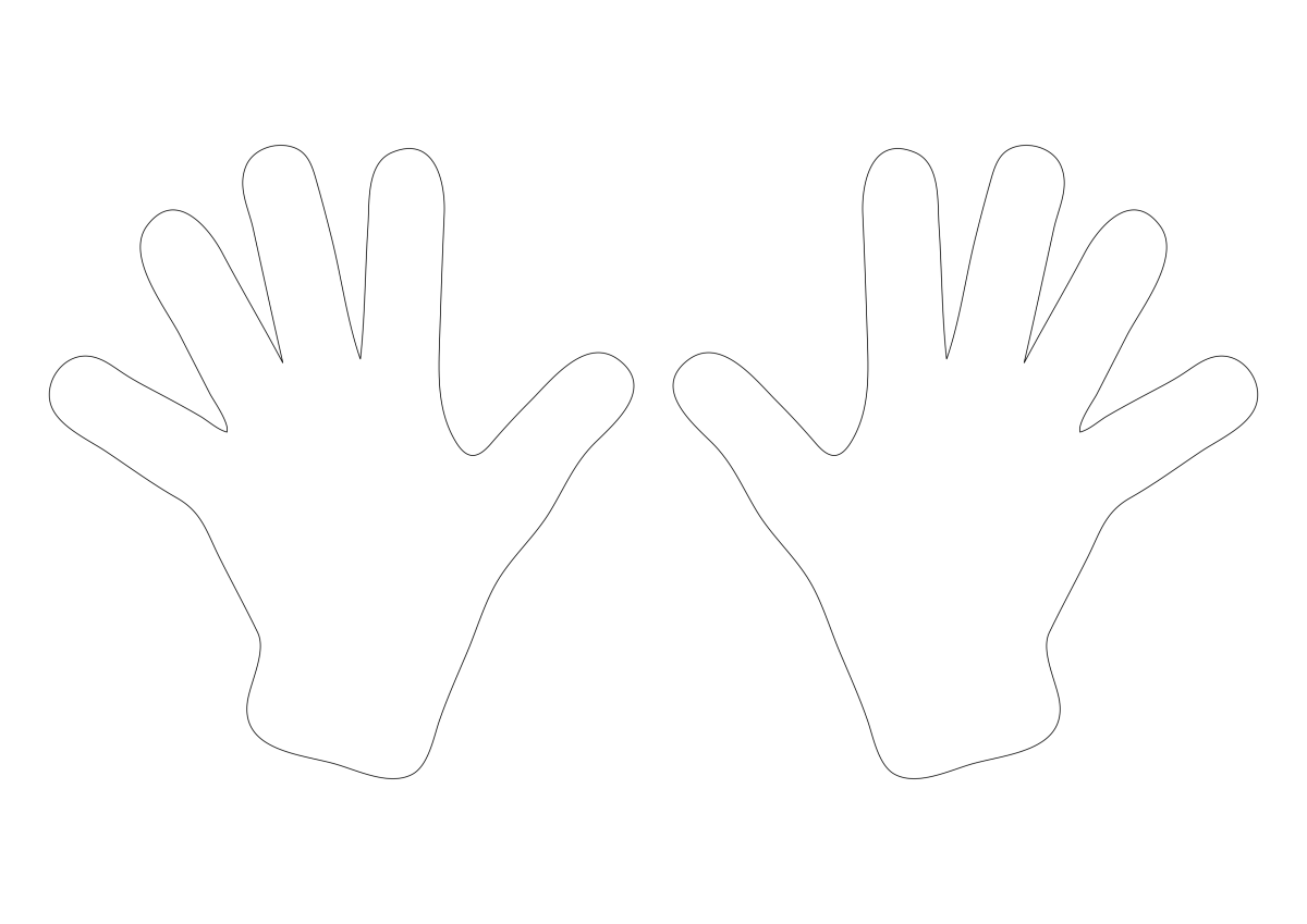 Очертания стопы руки