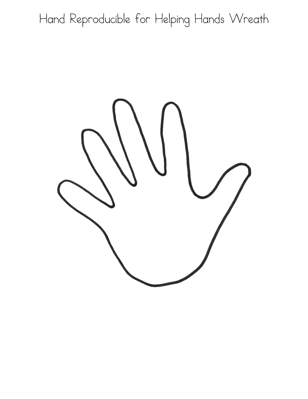 Детские ладошки контур