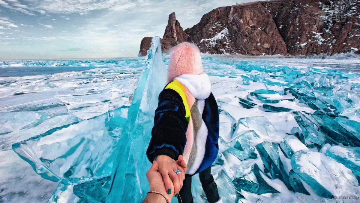 Байкал зимой люди