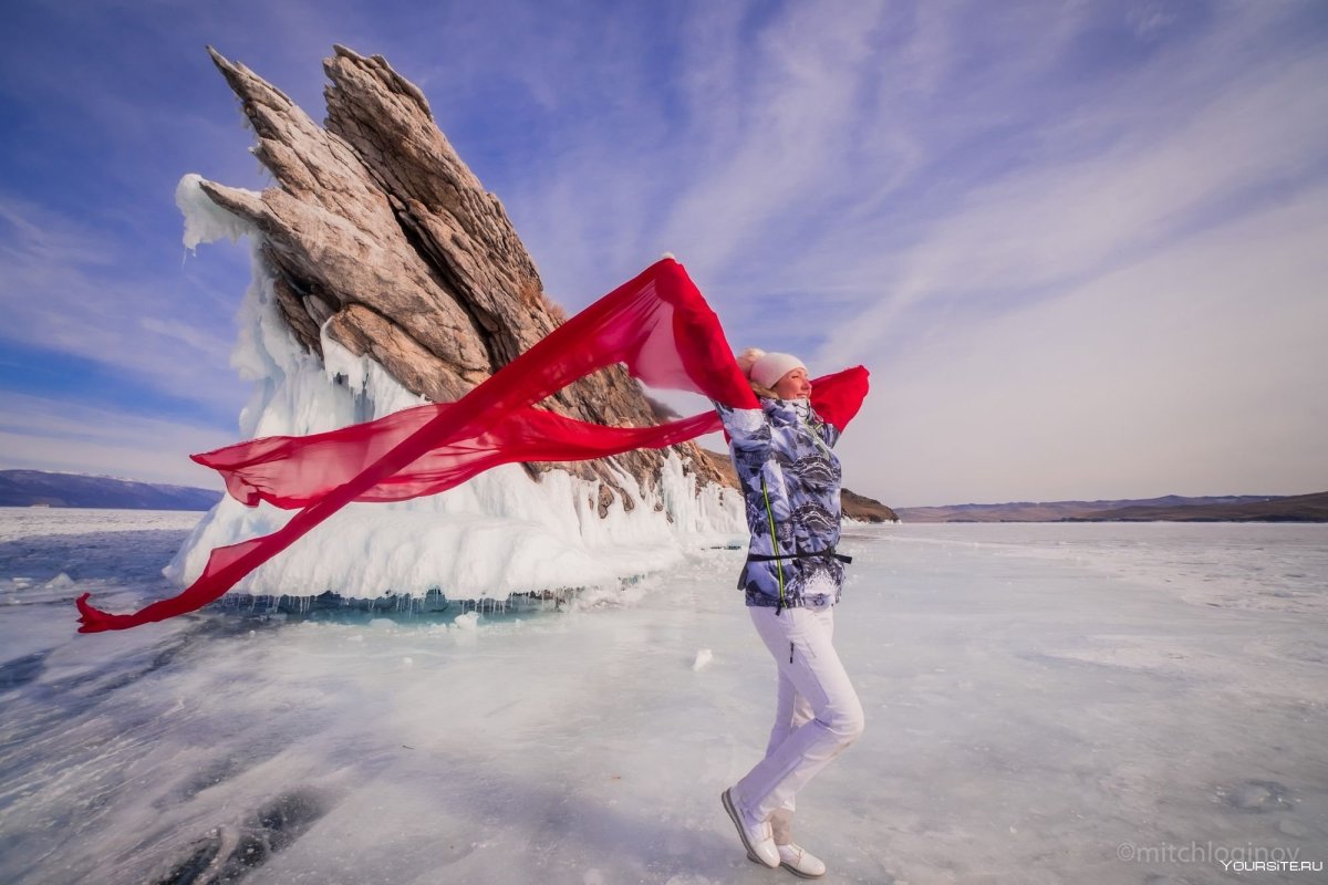 Фотосессия на зимнем Байкале