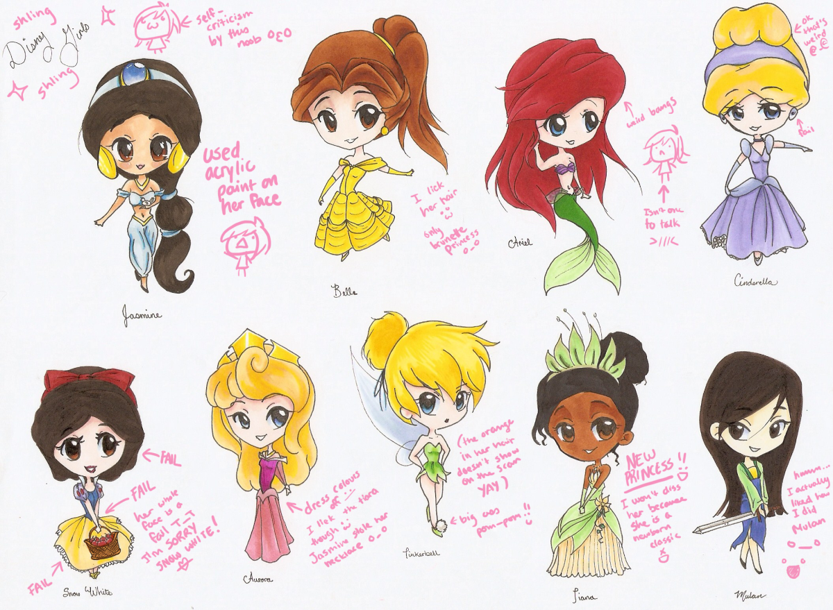 Принцессы Диснея в стиле Чиби