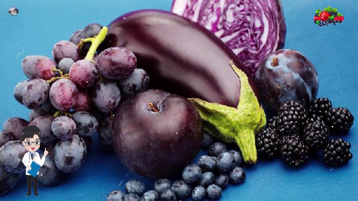Синие и фиолетовые фрукты и овощи