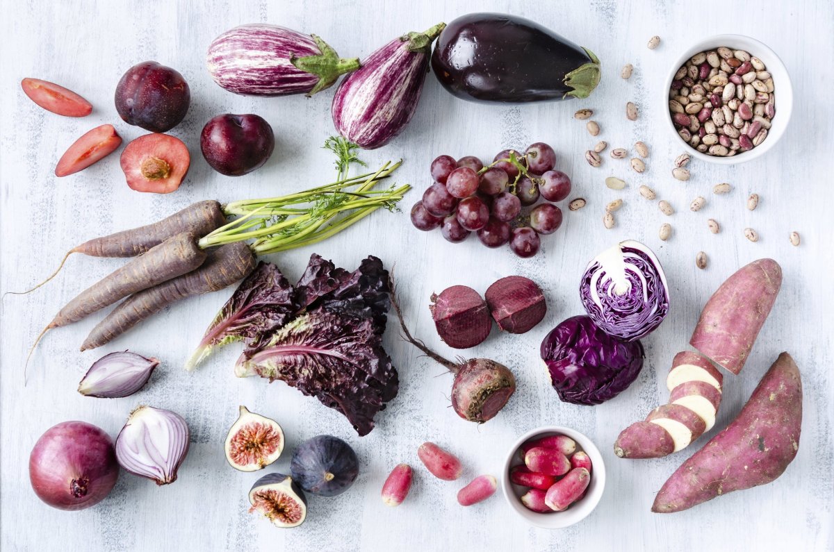 Фиолетовые продукты питания