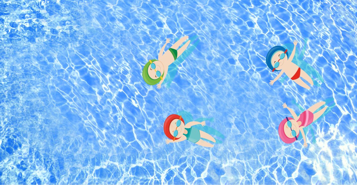 Бассейн рисунок для детей