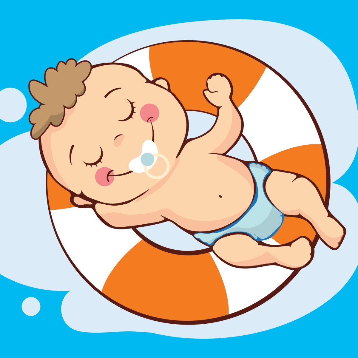 Пловец мультяшный