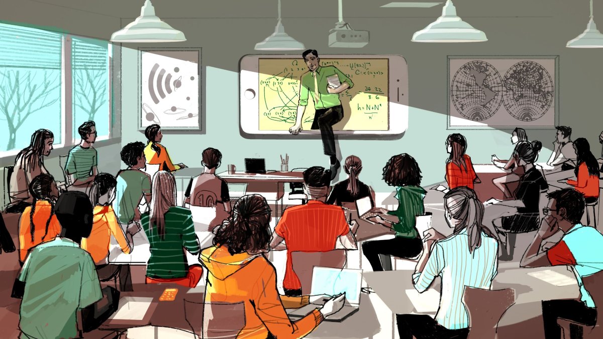 Преподаватель и студент арт