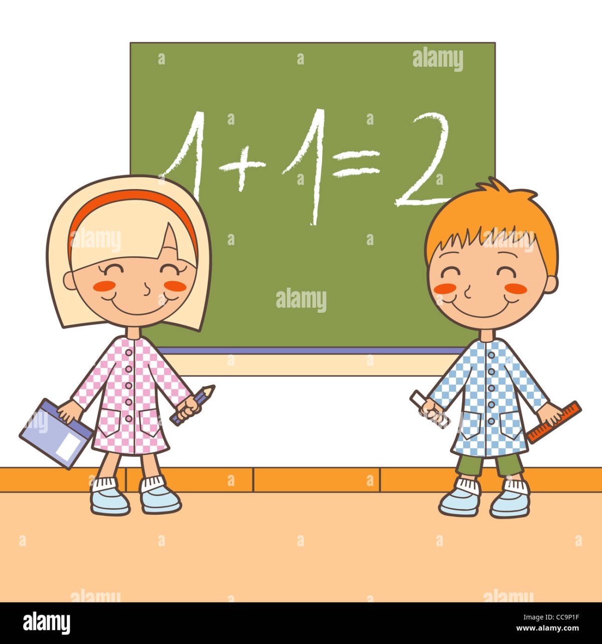 Мальчик и девочка у доски