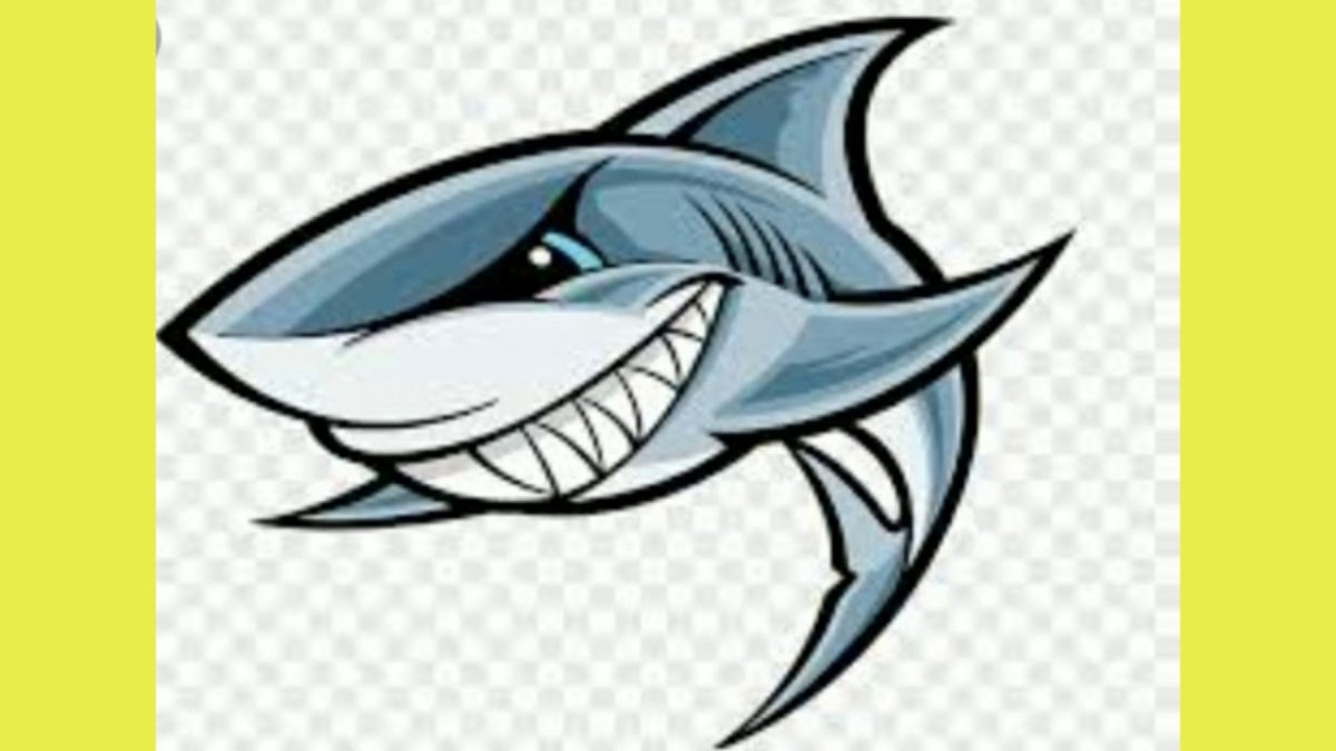 Тёмная акула мультяшная