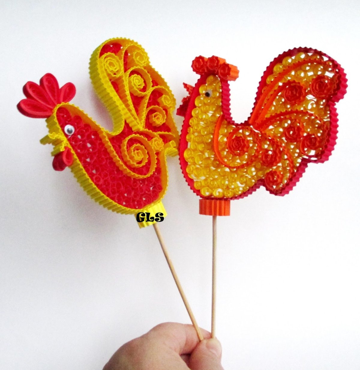 Петушок из картона