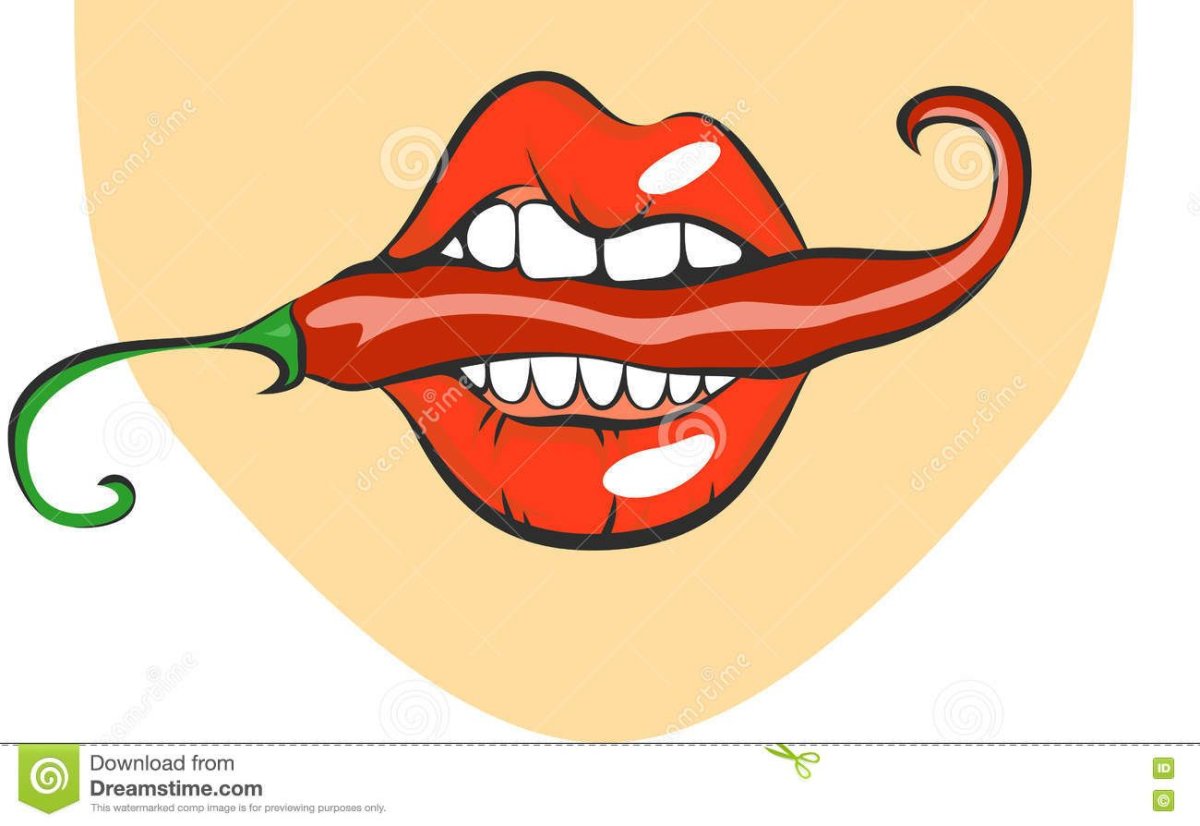 Губы с перцем