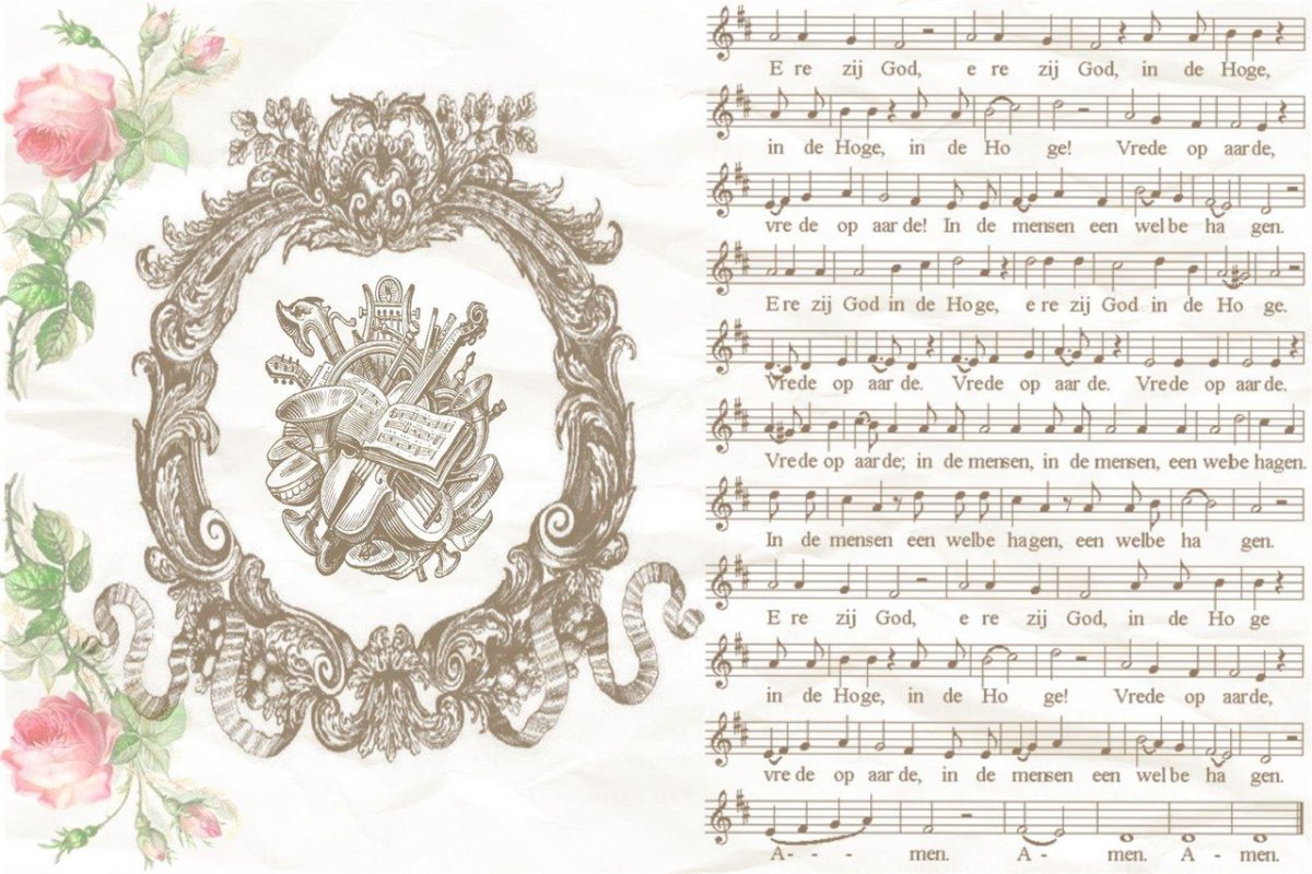 Нотные листы для декупажа