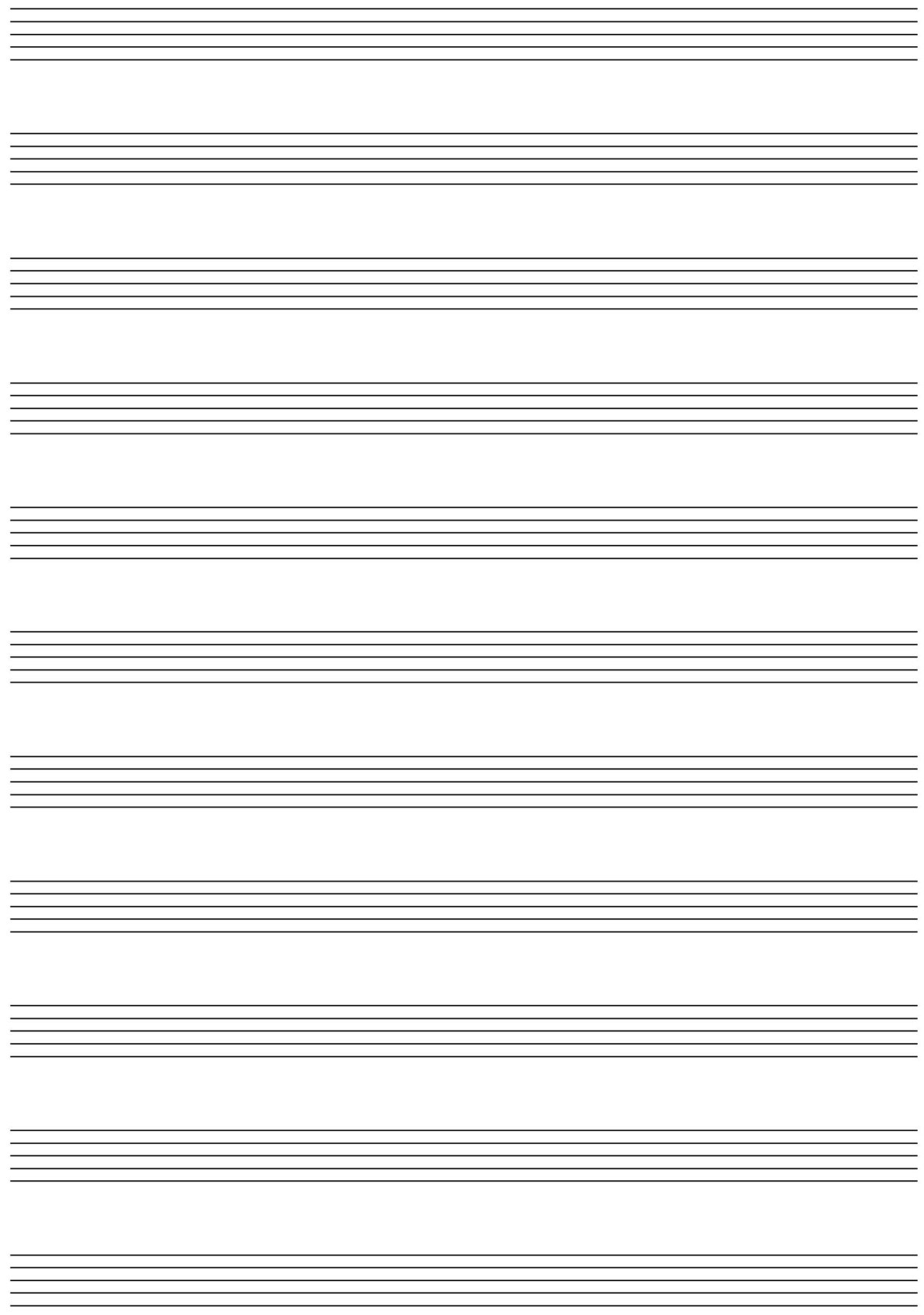 Лист из нотной тетради