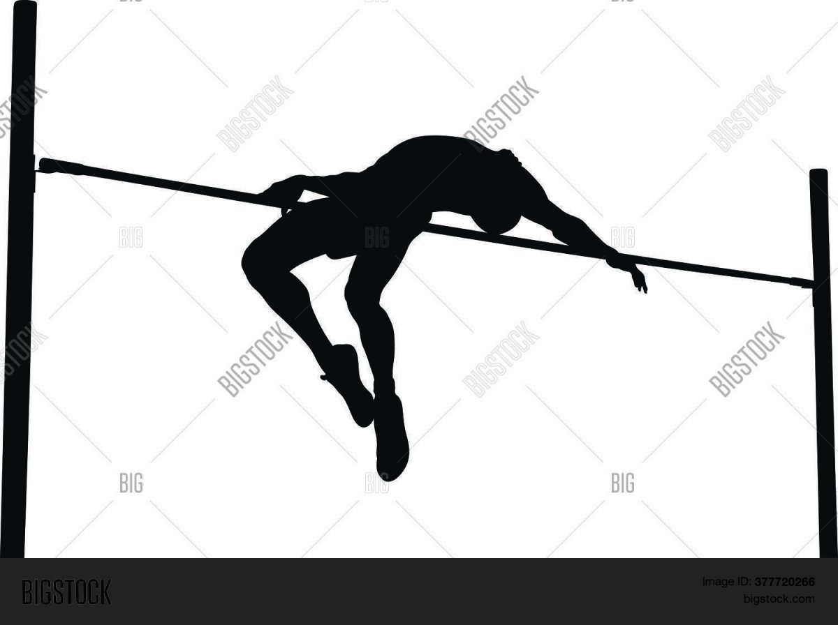 Прыжки в высоту вектор