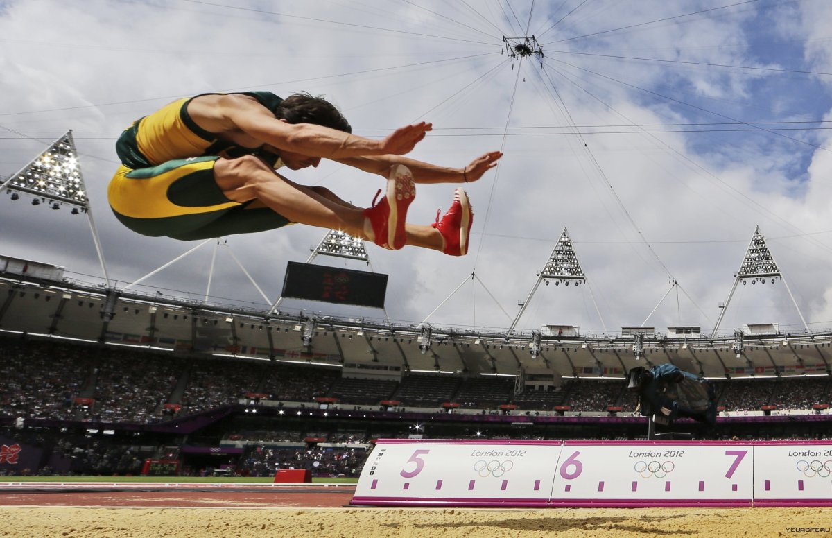 Прыжки с шестом рисунок