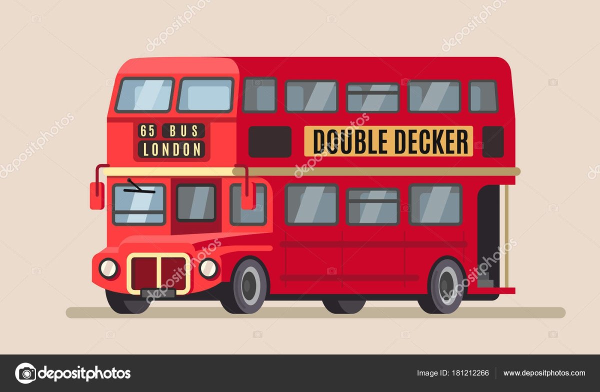 Лондонский автобус клипарт