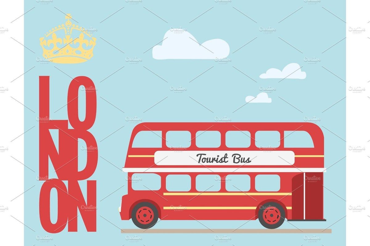 Дабл Деккер автобус символ Лондона