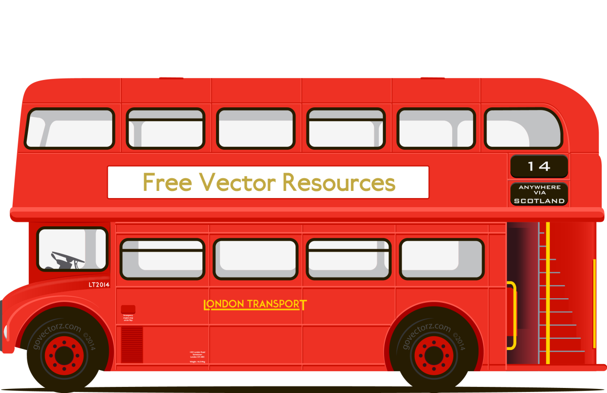 Лондонский автобус сбоку