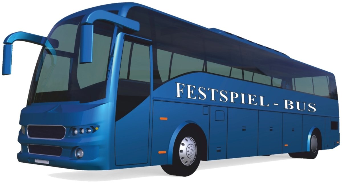 Бело синий автобус длинный