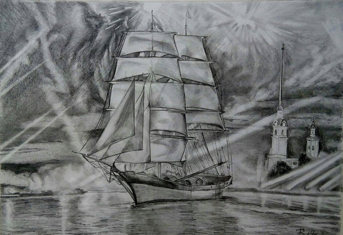 Алые паруса в графике