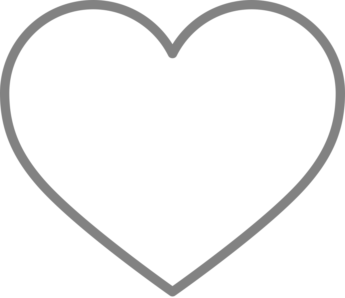 Очертания фигур с сердечками